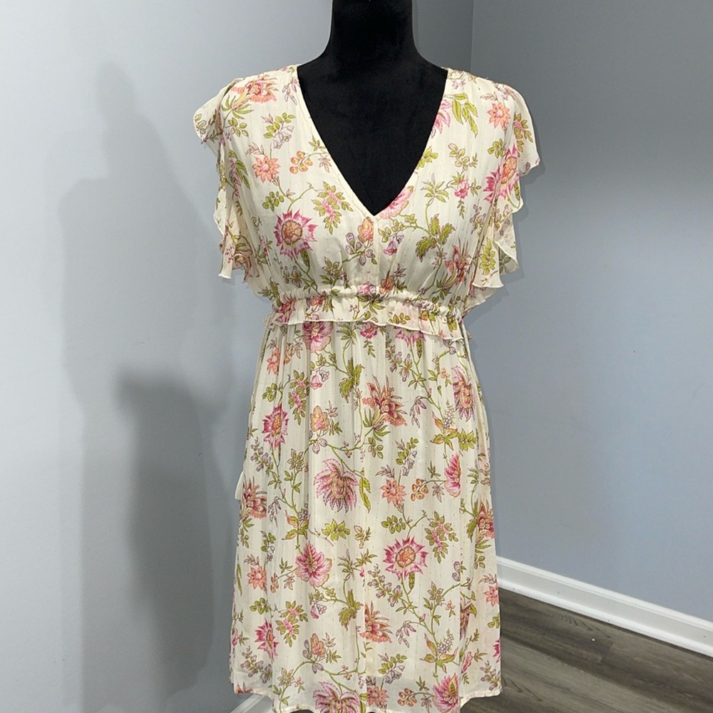 LA FEE MARABOUTEE France floral print Dress size 38 France or small U.S.